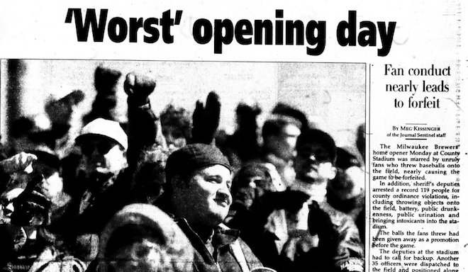1997 Brewers Opening Day Journal-Sentinel clipping