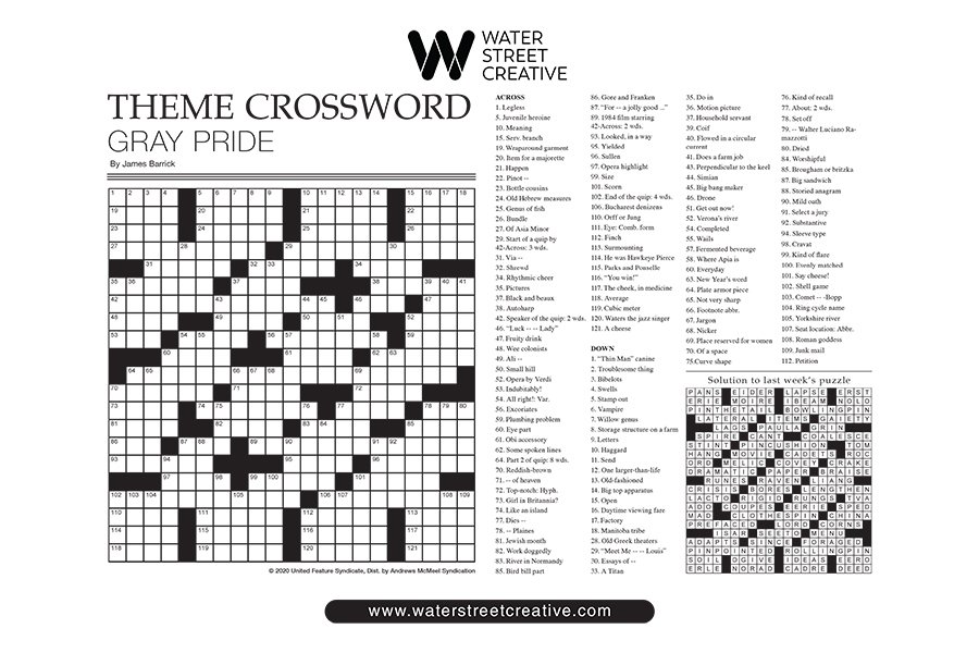 Crossword: Week of May 21, 2020 - Shepherd Express