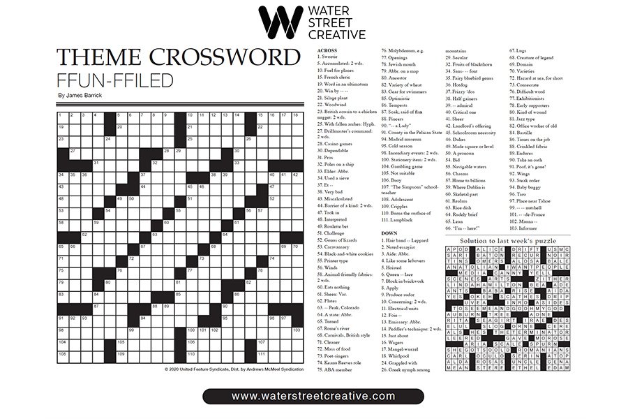 Crossword: Week of May 28, 2020 - Shepherd Express