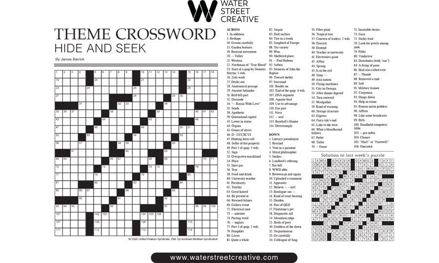 Crossword: Week of Oct 29 2020 Shepherd Express