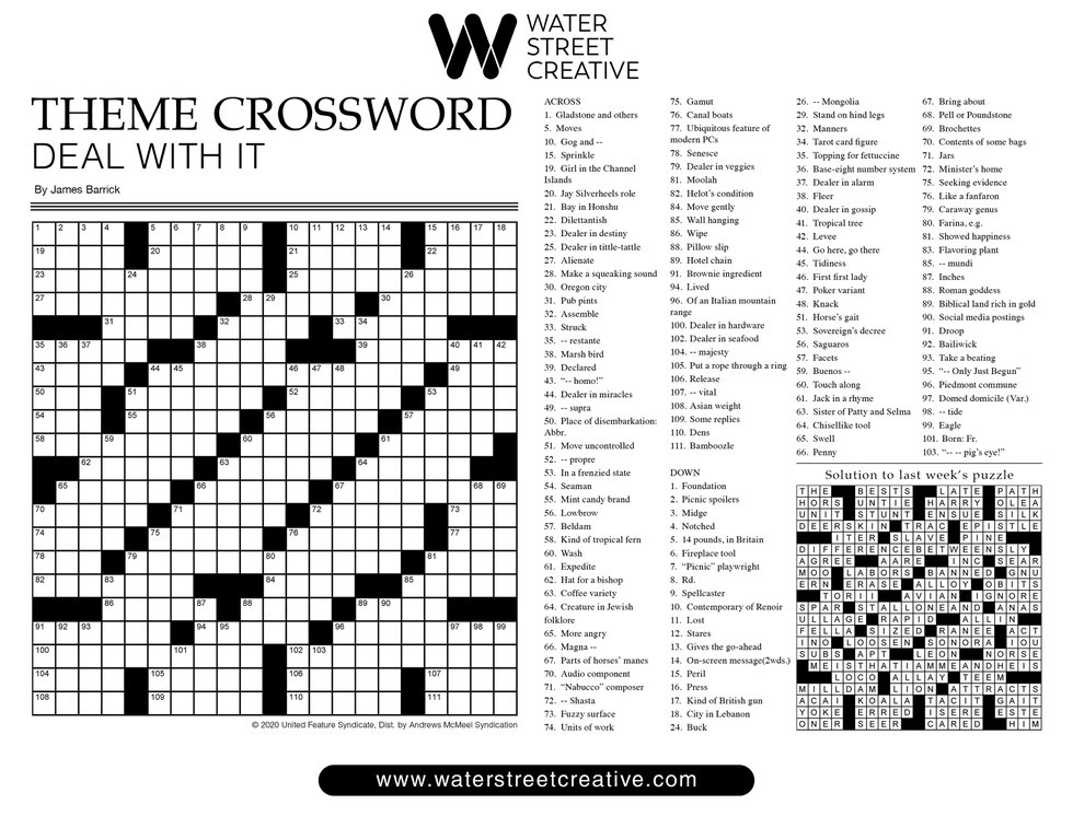 Crossword Week of Jan. 14, 2021  Shepherd Express