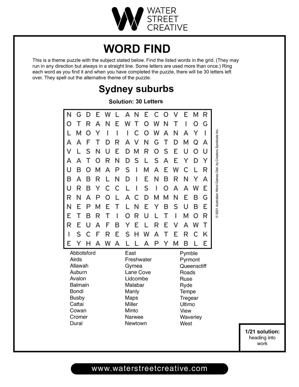 Word Find: Week of Jan. 28, 2021 - Shepherd Express