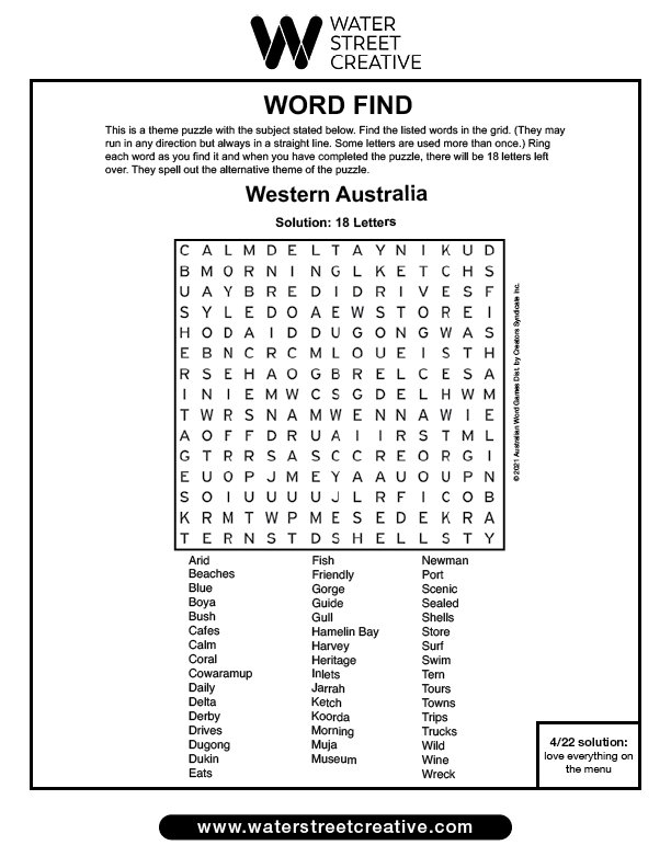 Word Find Week Of April 29 21 Shepherd Express