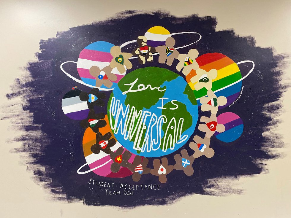 Webster Middle School - Love is Universal mural