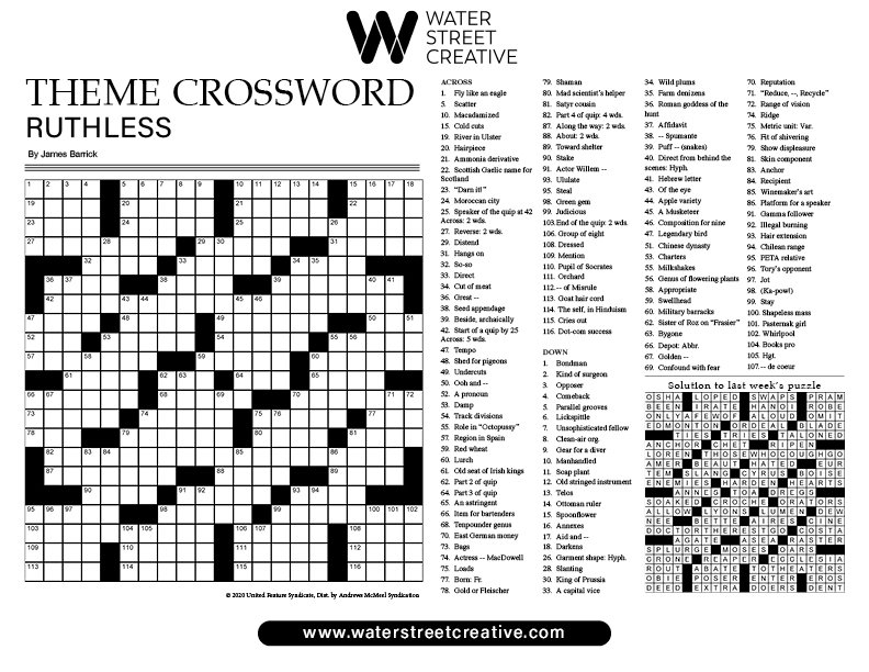 Crossword Week of Oct. 28, 2021  Shepherd Express