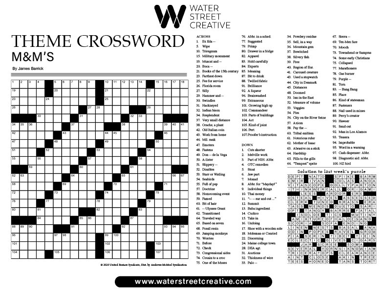 Crossword: Week of Nov 18 2021 Shepherd Express