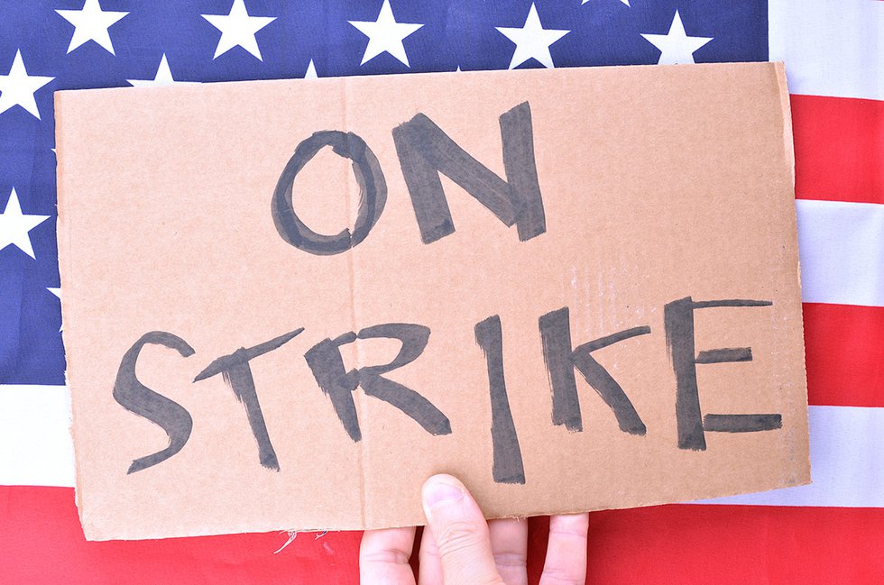 On Strike sign