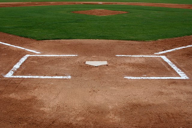 Baseball diamond home plate