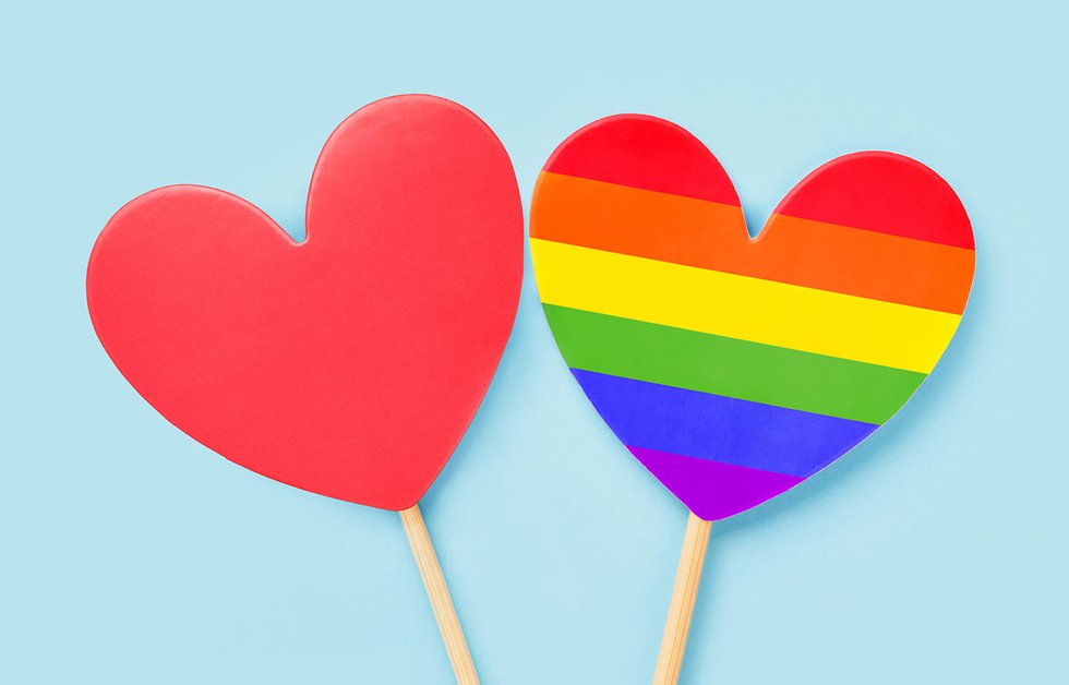 Pride heart lollipops