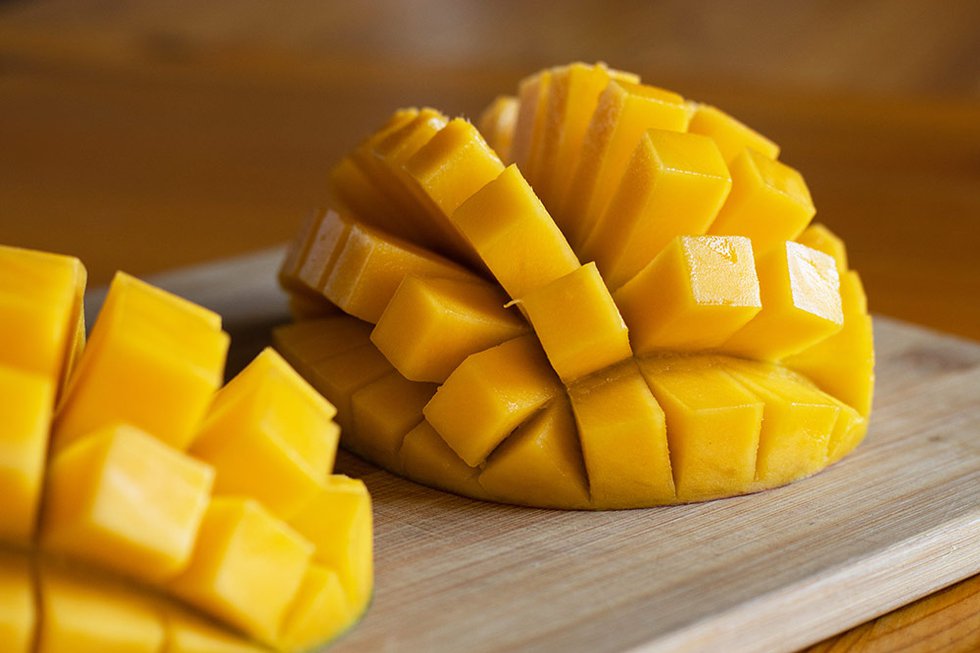 Fresh cut mango