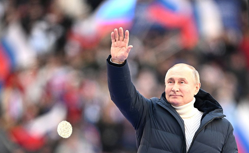 Putin at Crimea rally in 2022