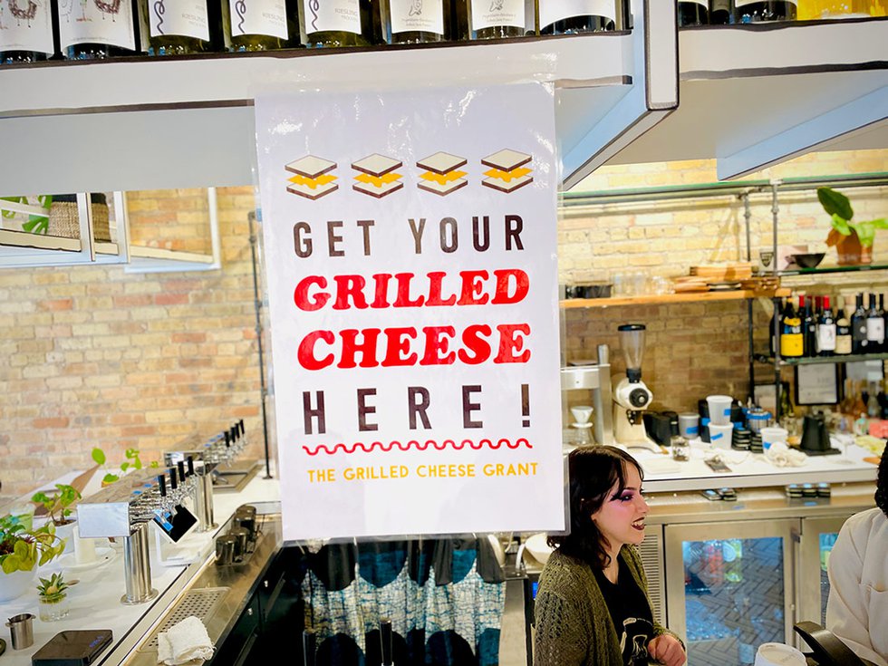 Grilled Cheese Grant sign