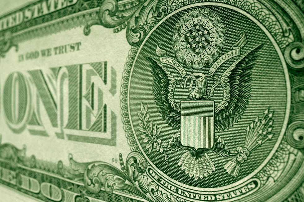 Dollar bill back closeup