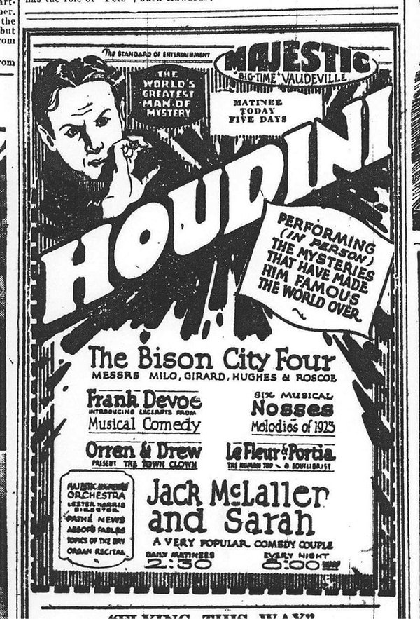 Houdini ad - Majestic