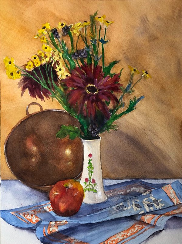 Julia Taylor "Still Life with Vase and Flowers"