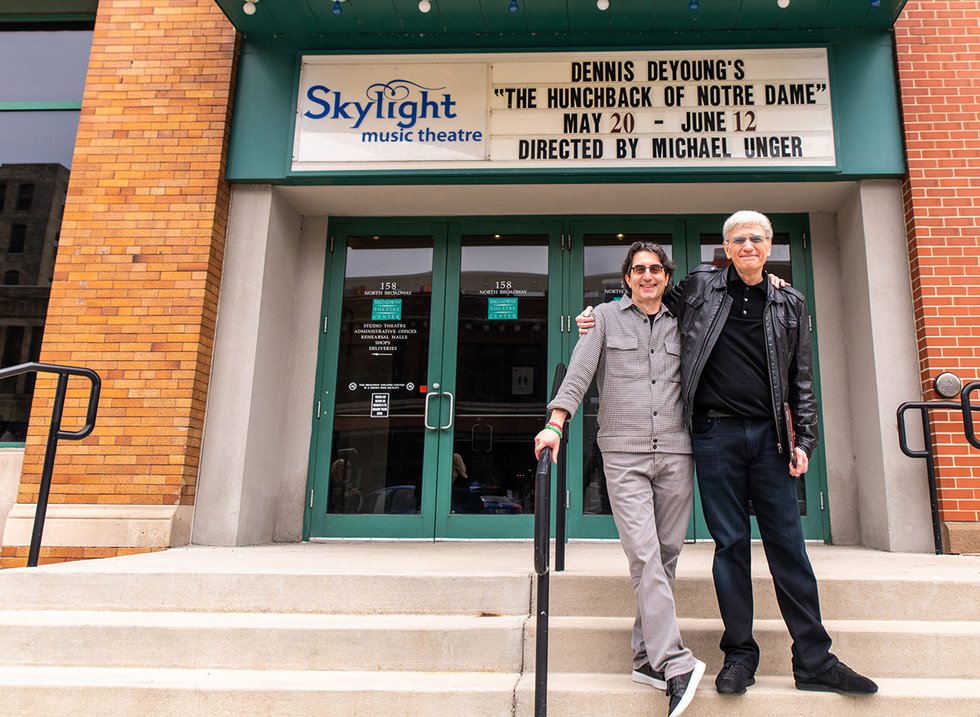 Skylight Music Theatre - Hunchback of Notre Dame - Michael Unger (left) and Dennis DeYoung