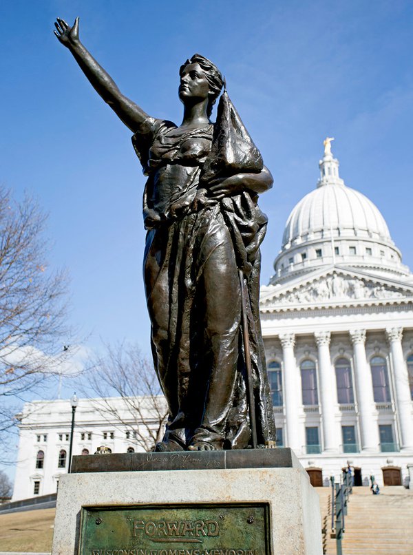 Forward statue at Wisconsin state capitol