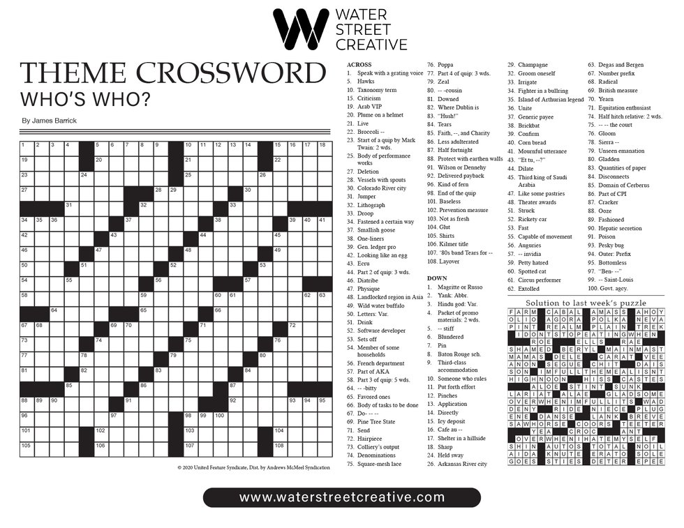 Crossword Week Of June 2 2022 Shepherd Express   Crossword 060222 