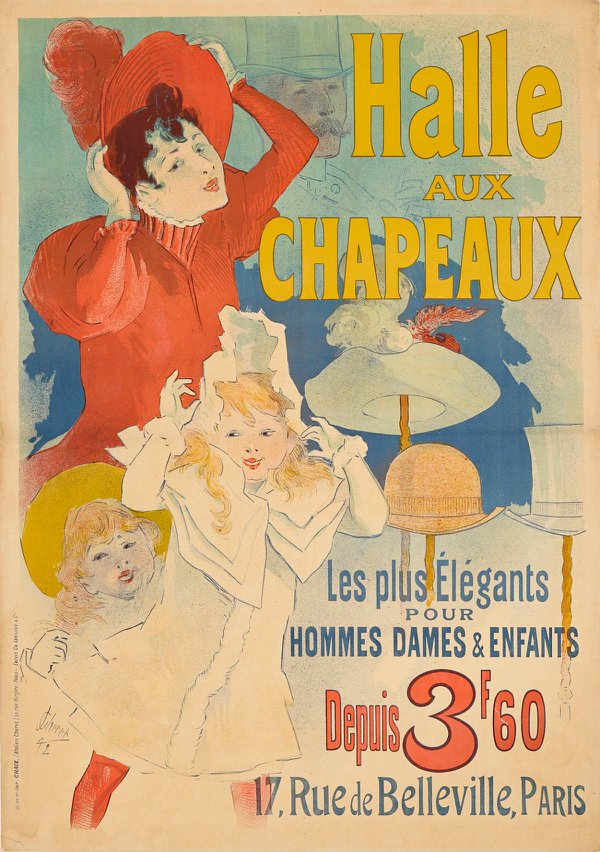 Jules Chéret - 'Halle aux Chapeaux'