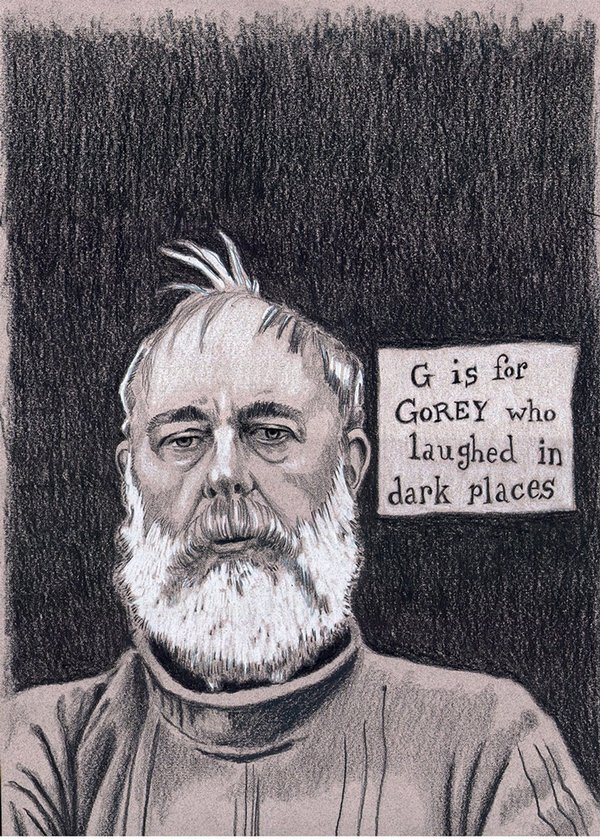 Edward Gorey self portrait