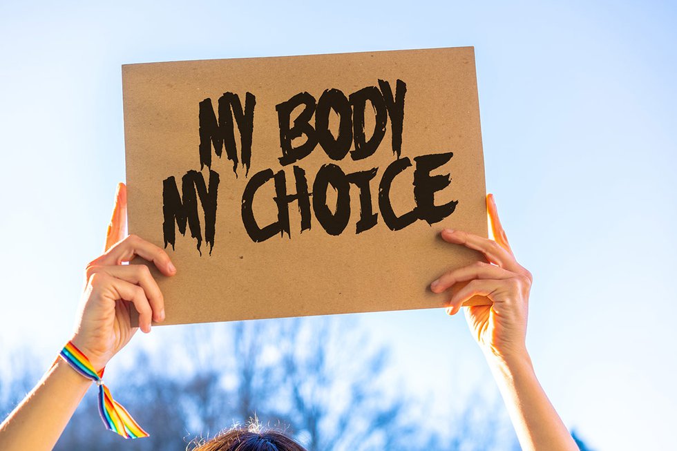 My Body My Choice sign