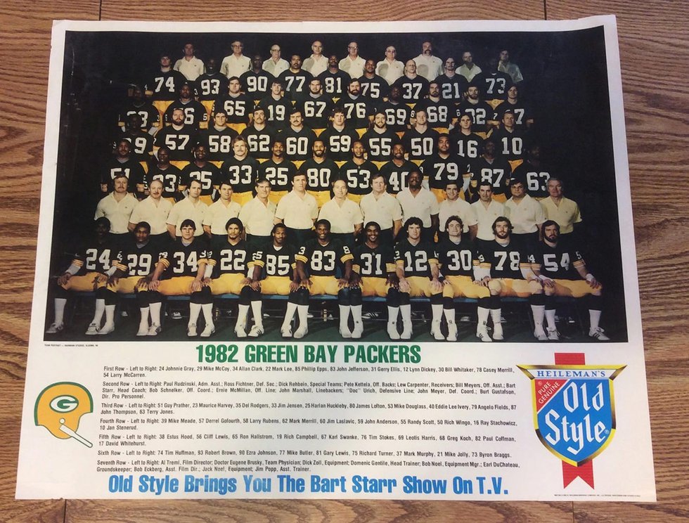 1982 Packers Old Style poster