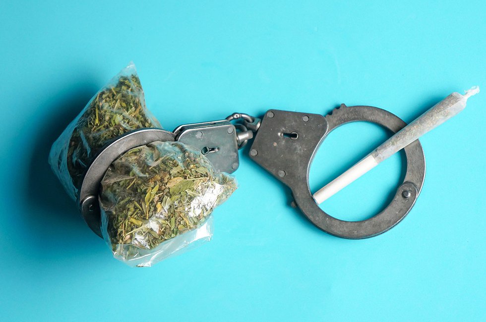 Marijuana in handcuffs
