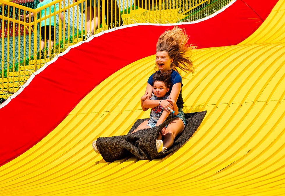 Giant slide at the Wisconsin State Fair