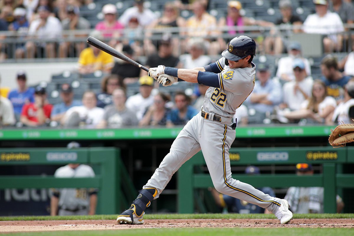 Yelich goes yard, Christian Yelich's brother (a U.S. Marine) is watching  him play for the first time in years. So of course Christian went yard.  #BiggerThanBaseball, By MLB