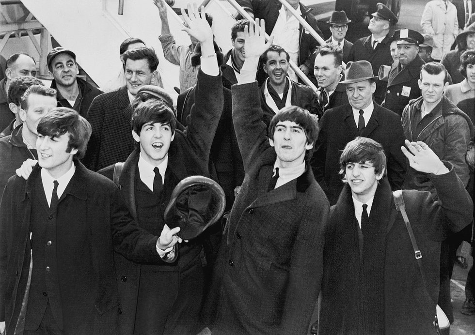 The Beatles arrive at JFK Airport in 1964