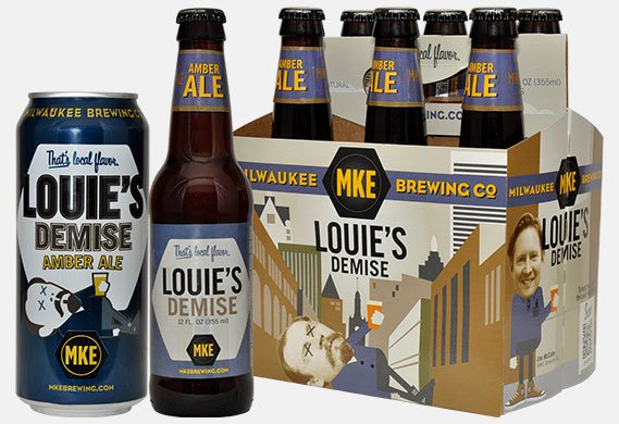 Louie's Demise beer packaging