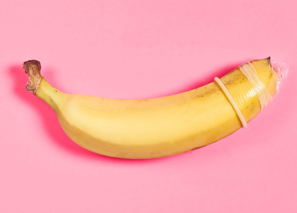 Banana with condom