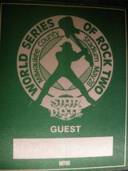 World Series of Rock 2 backstage pass
