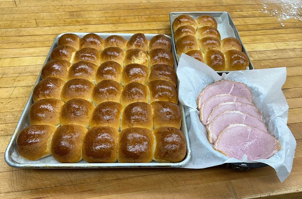 Torres Bakery ham and rolls