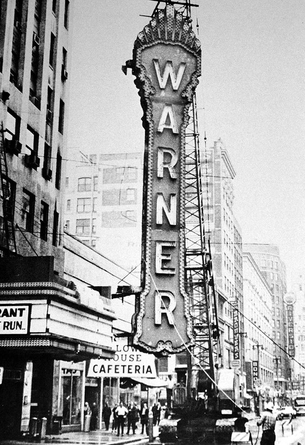 Warner Theater sign 1966