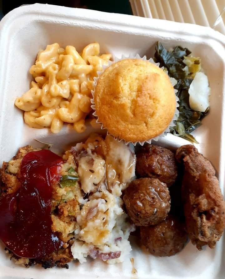 Soul Food Deluxe Dinner Plate  from Royally Vegan
