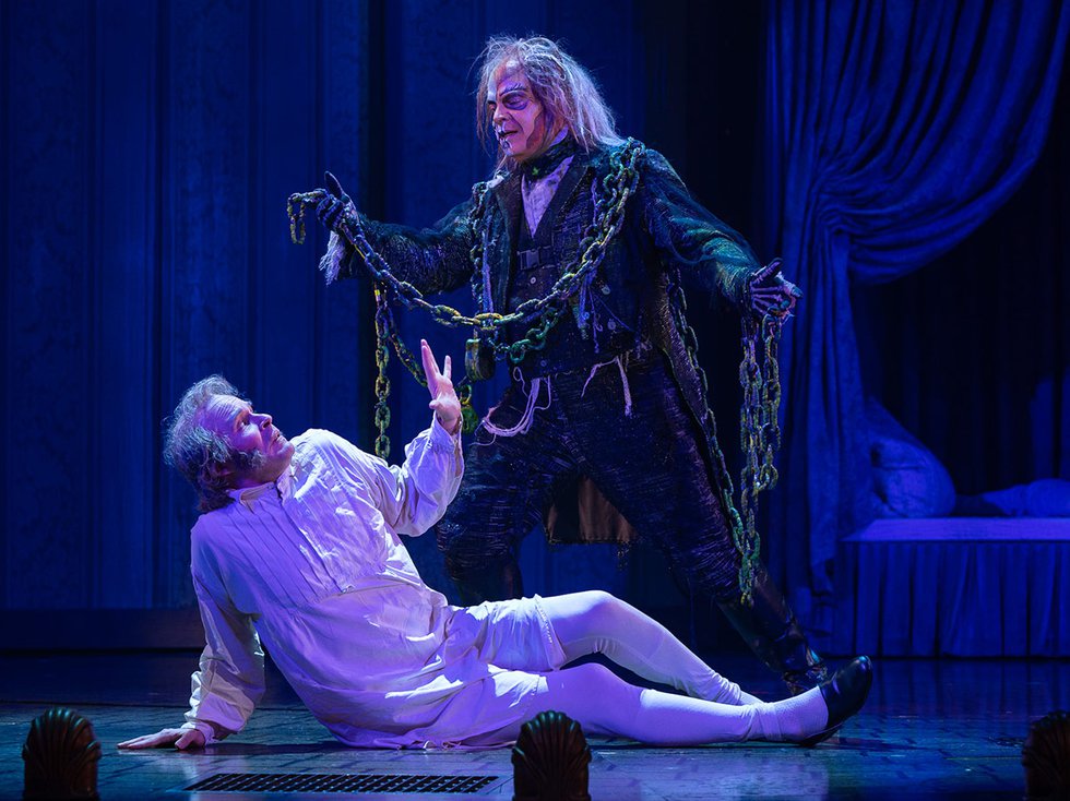 Matt Daniels and Mark Corkins in the Milwaukee Rep's 'A Christmas Carol'