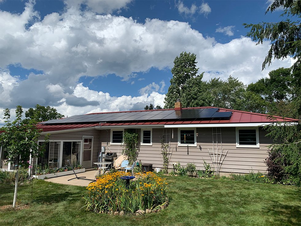 Northwind Solar panels house in Stevens Point