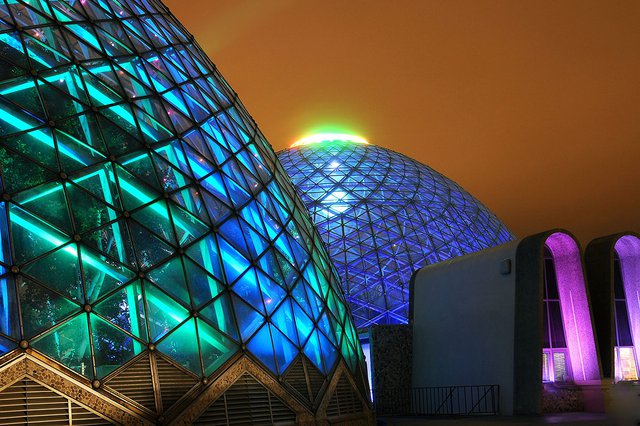 Mitchell Park Domes at night