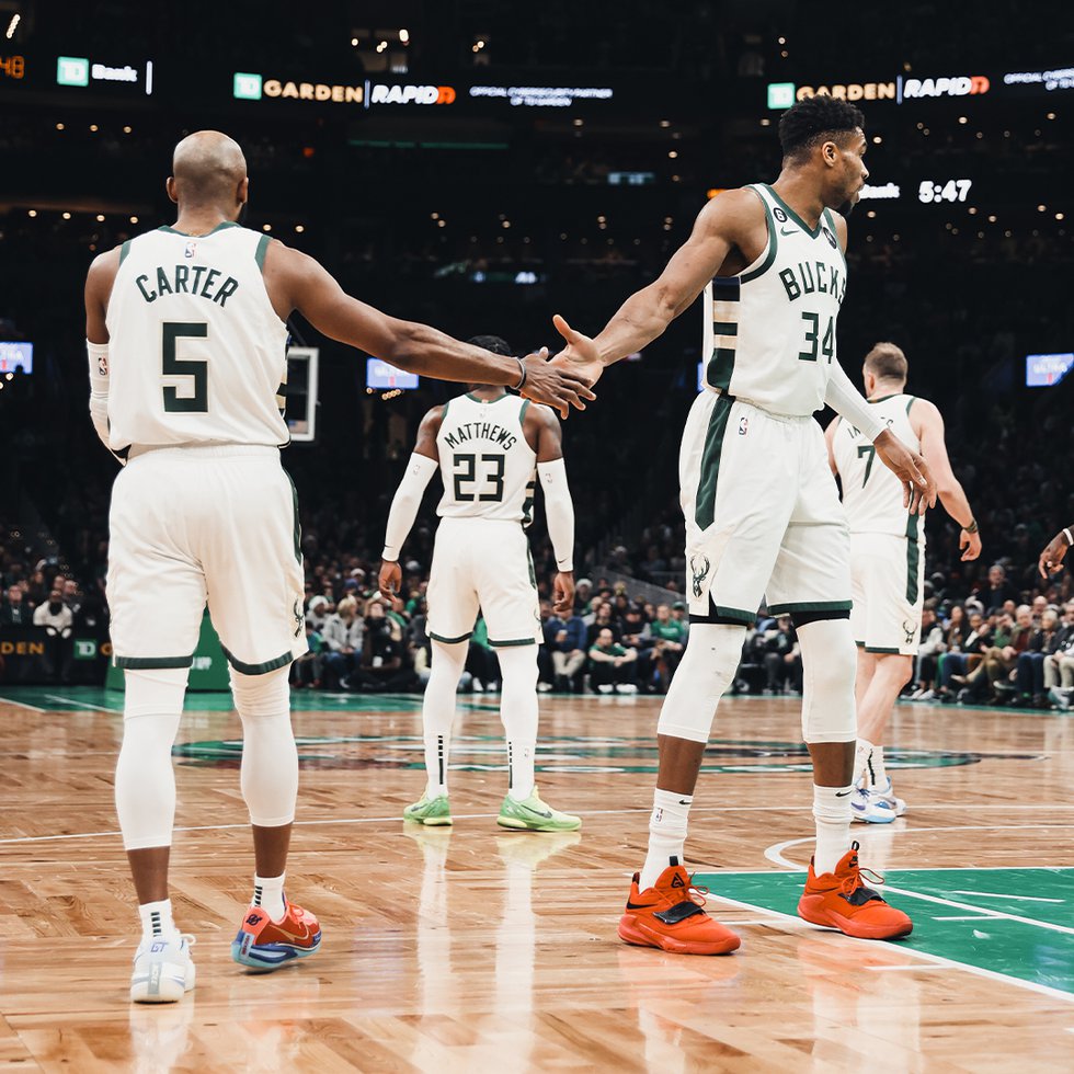 Giannis Antetokounmpo and Javon Carter