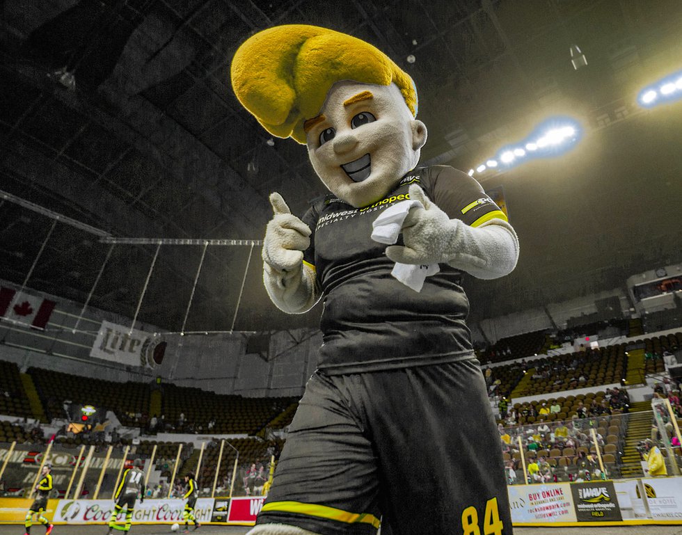 Milwaukee Wave mascot Brad Beach