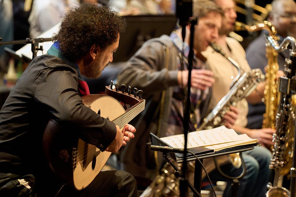 Naseer Shamma with the Jazz at Lincoln Center Orchestra