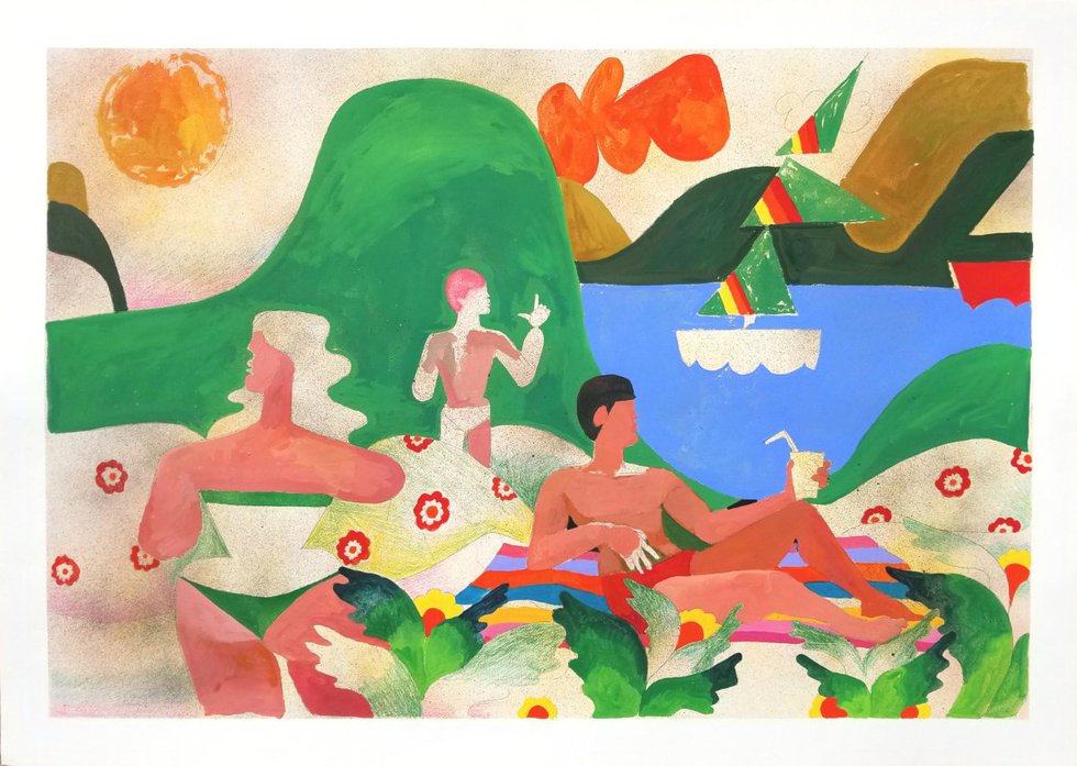 'Sunbathers and Boat' by Guzzo Pinc