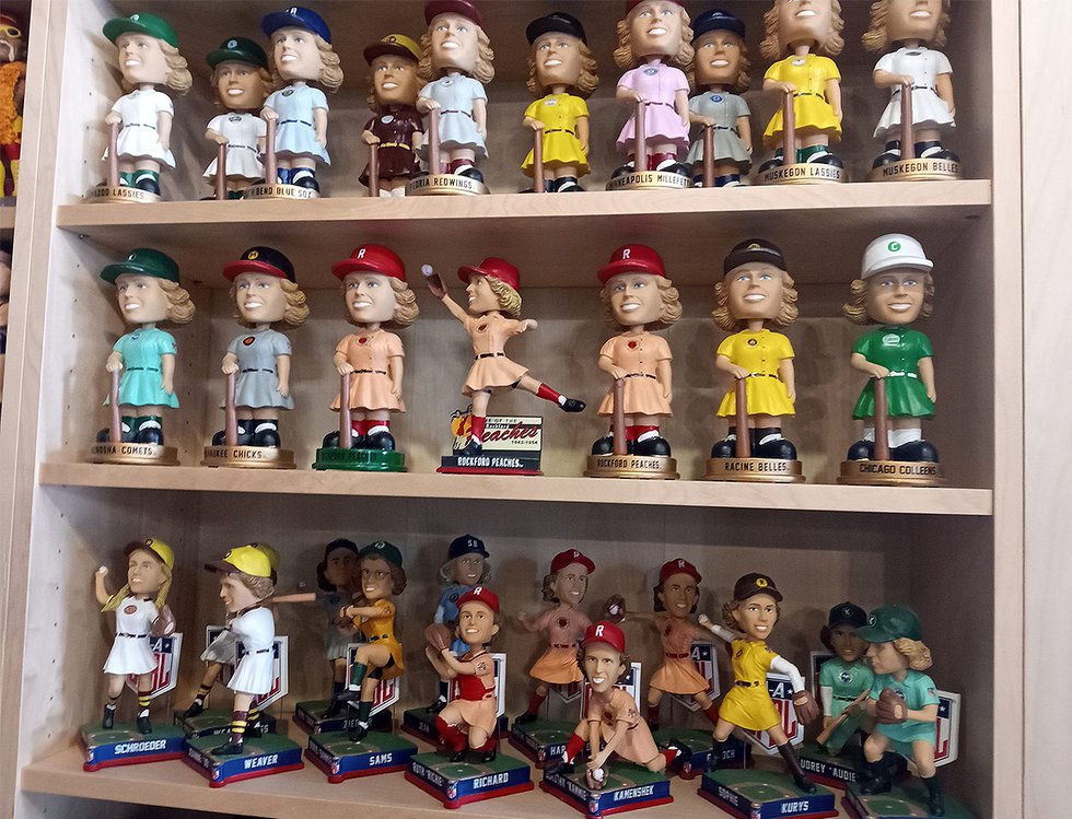 The the All-American Women's Baseball Association teams bobbleheads