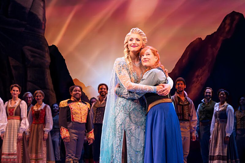Caroline Bowman as Elsa and Lauren Nichole Chapman as Elsa in 'Frozen'