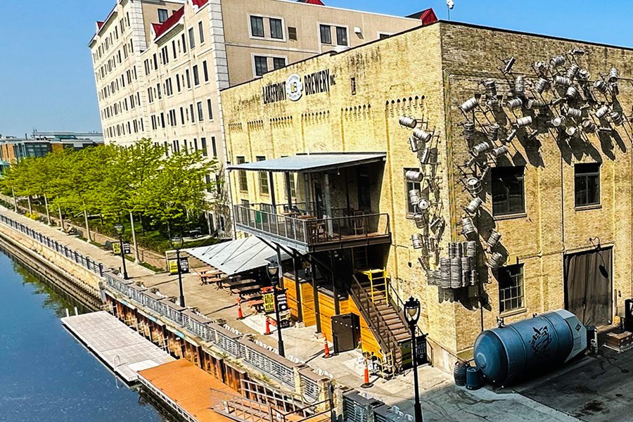 Lakefront Brewery patio