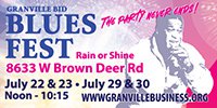 Granville Blues Fest: July 22-23 and 29-30