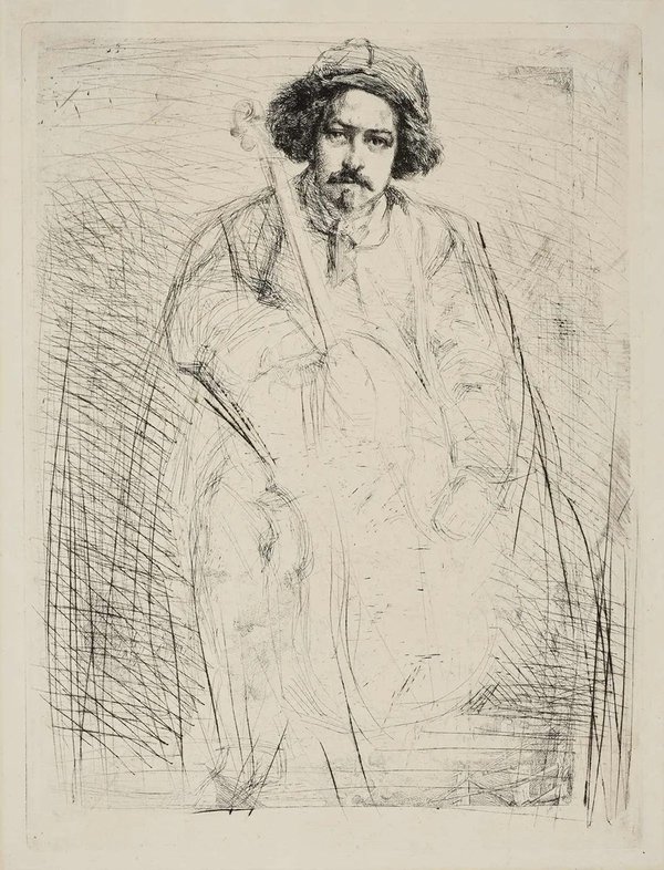 James Abbott McNeill Whistler, J. Becquet, Sculptor (The Fiddler)