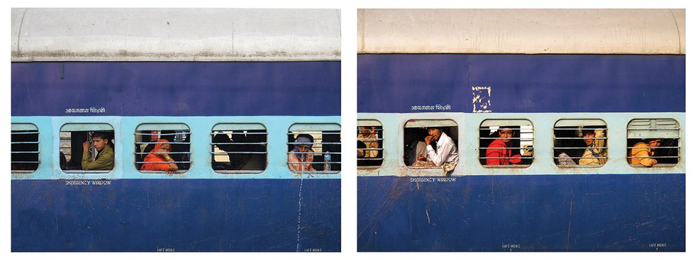 'Train Diptych' by Jan Serr