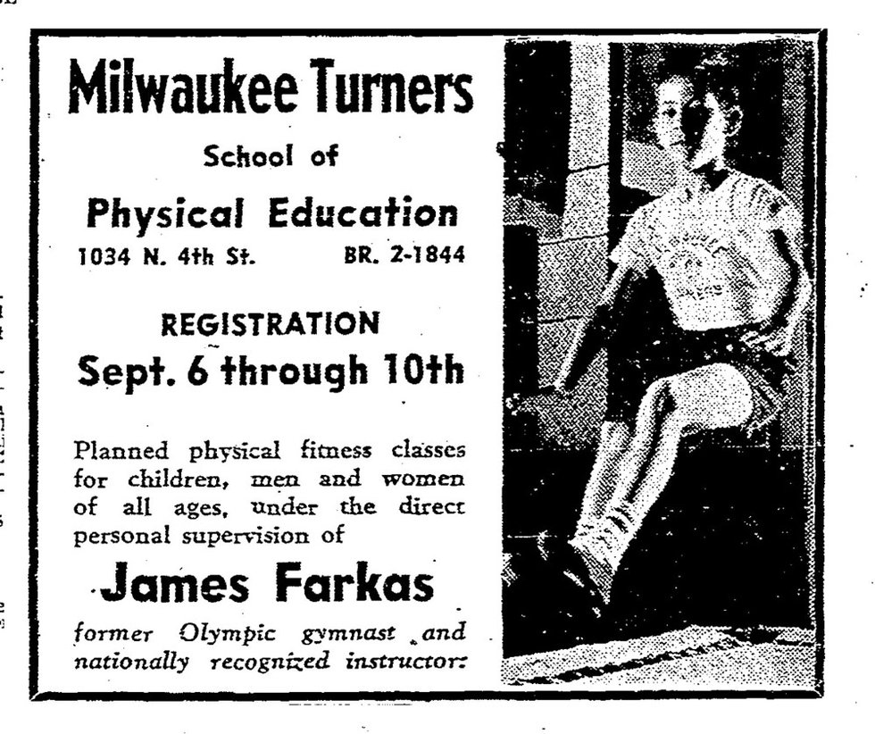 Milwaukee Turners ad 1960